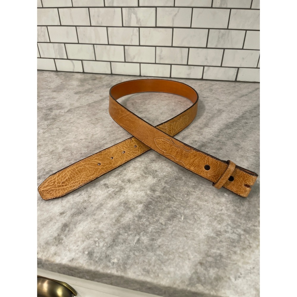 Nocona Belt Mens 40 Tan Belt Makers Leather Western Strap Western Cowboy